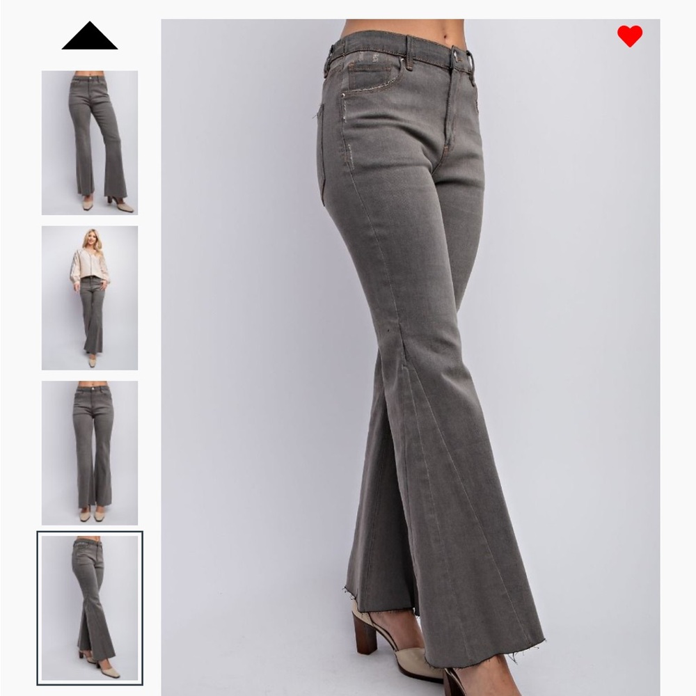 EASEL Gray Flared Jeans